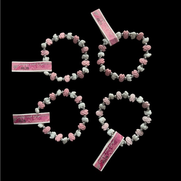 Jewelry - Breast Cancer Awareness Stretchy Bracelets pink Ribbon support